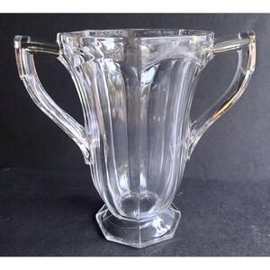Vintage Davidson Art Deco Chippendale Celery Two Handled Trophy Vase 1930's
